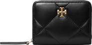 Tory Burch Small Kira Diamond Quilted Leather Zip Wallet