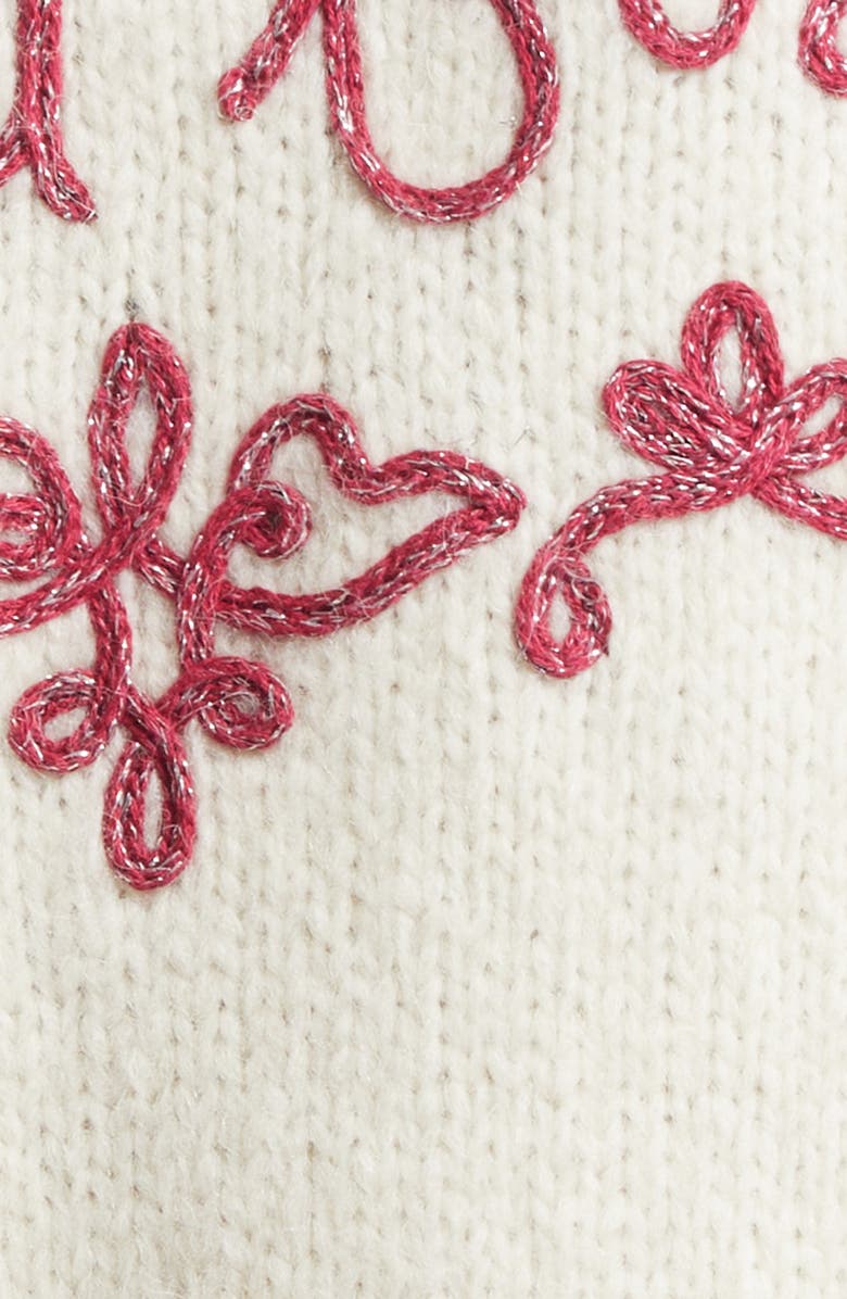 Cinq à Sept Zharia Metallic Soutache Alpaca & Wool Blend Cardigan, Alternate, color, 