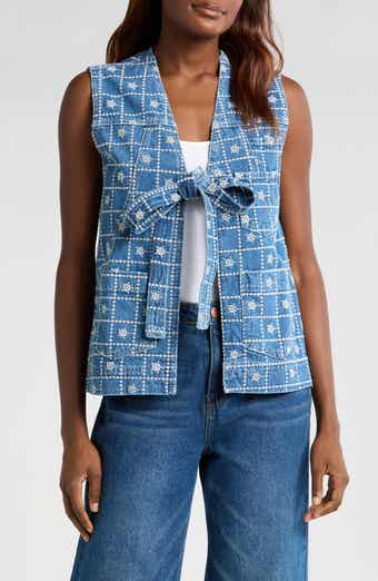 Dilly Broderie Denim Vest