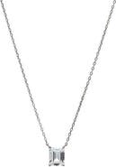 BY ADINA EDEN Moissanite Emerald Cut Pendant Necklace