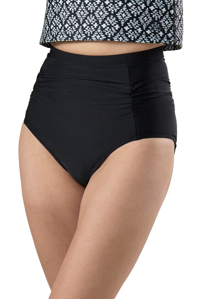 2PC Long Sleeve Active Swim Set, Alternate, color, Black Mosaic