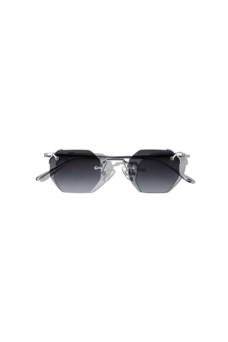 Mykono Rimless Sunglasses, Main, color, Black