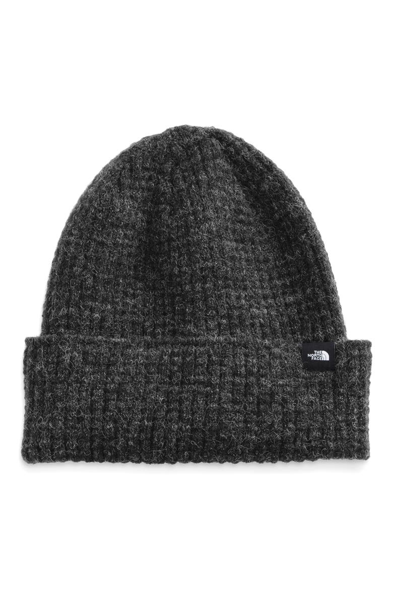Ribbed Knit Cuff Beanie, Main, color, TNFDARKGREYHTHR