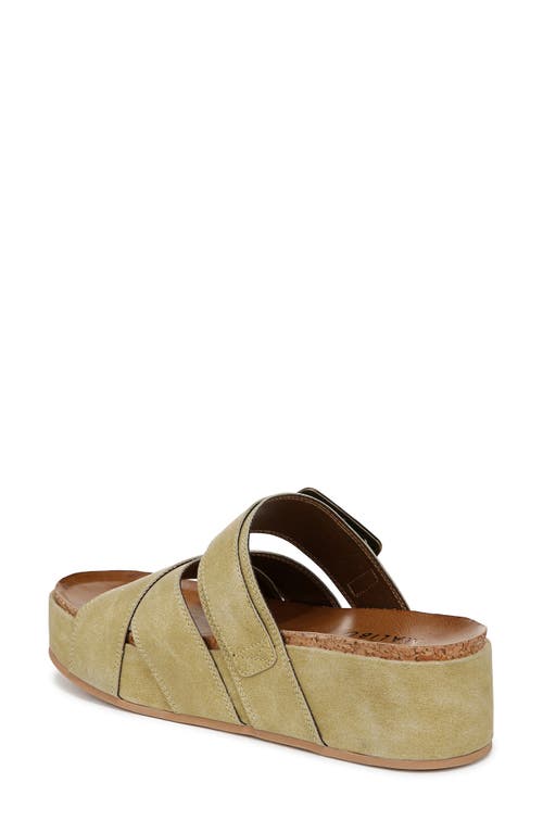 Blowfish Malibu Iris Platform Wedge Slide Sandal In Pistachio Faux Suede