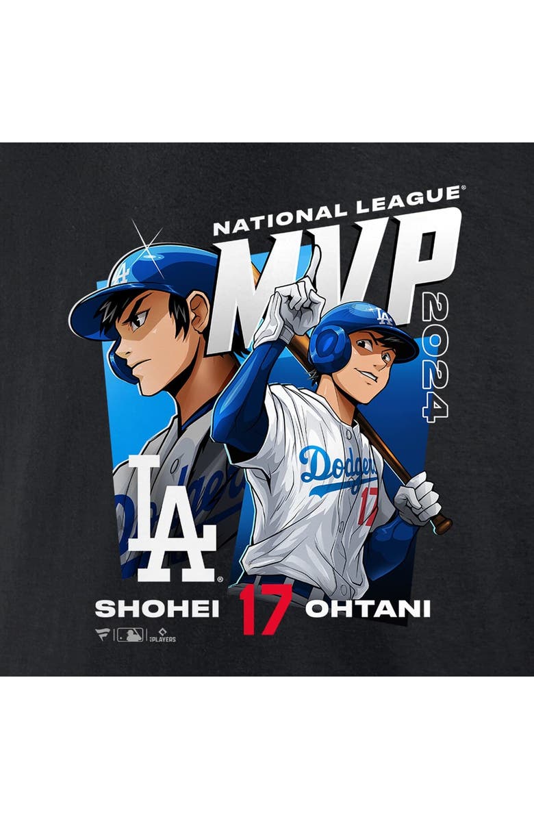 FANATICS Men's Shohei Ohtani Black Los Angeles Dodgers 2024 National League MVP Fanatics Exclusive Anime T-Shirt, Alternate, color, Black