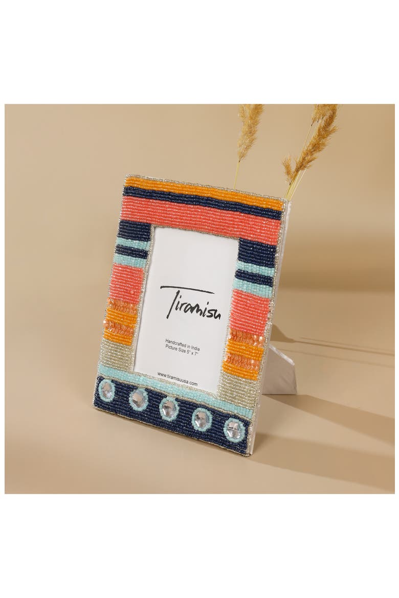 Horizon Harmony Stripe Picture Frame, Alternate, color, ORANGE MULTI