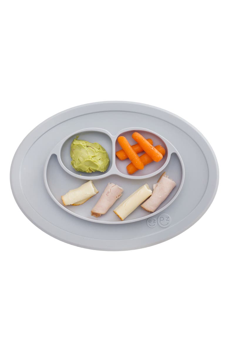 ezpz Mini Mat Silicone Feeding Mat, Alternate, color, Pewter