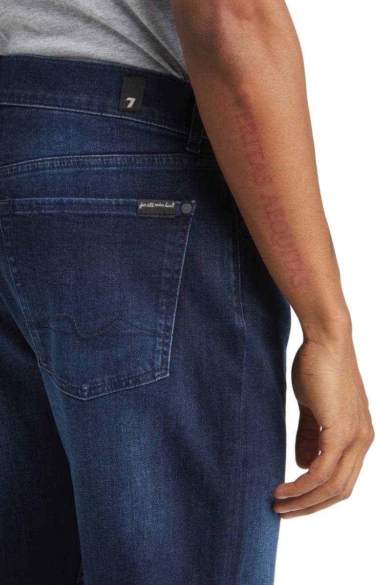 7 For All Mankind The Straight Squiggle Straight Leg Jeans, Alternate, color, Dark Blue