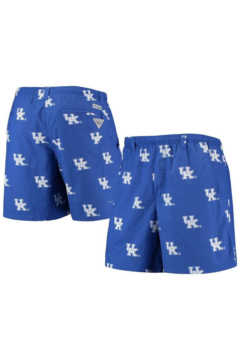Men's Columbia PFG Royal Kentucky Wildcats Backcast II 6" Omni-Shade Hybrid Shorts, Main, color, Royal