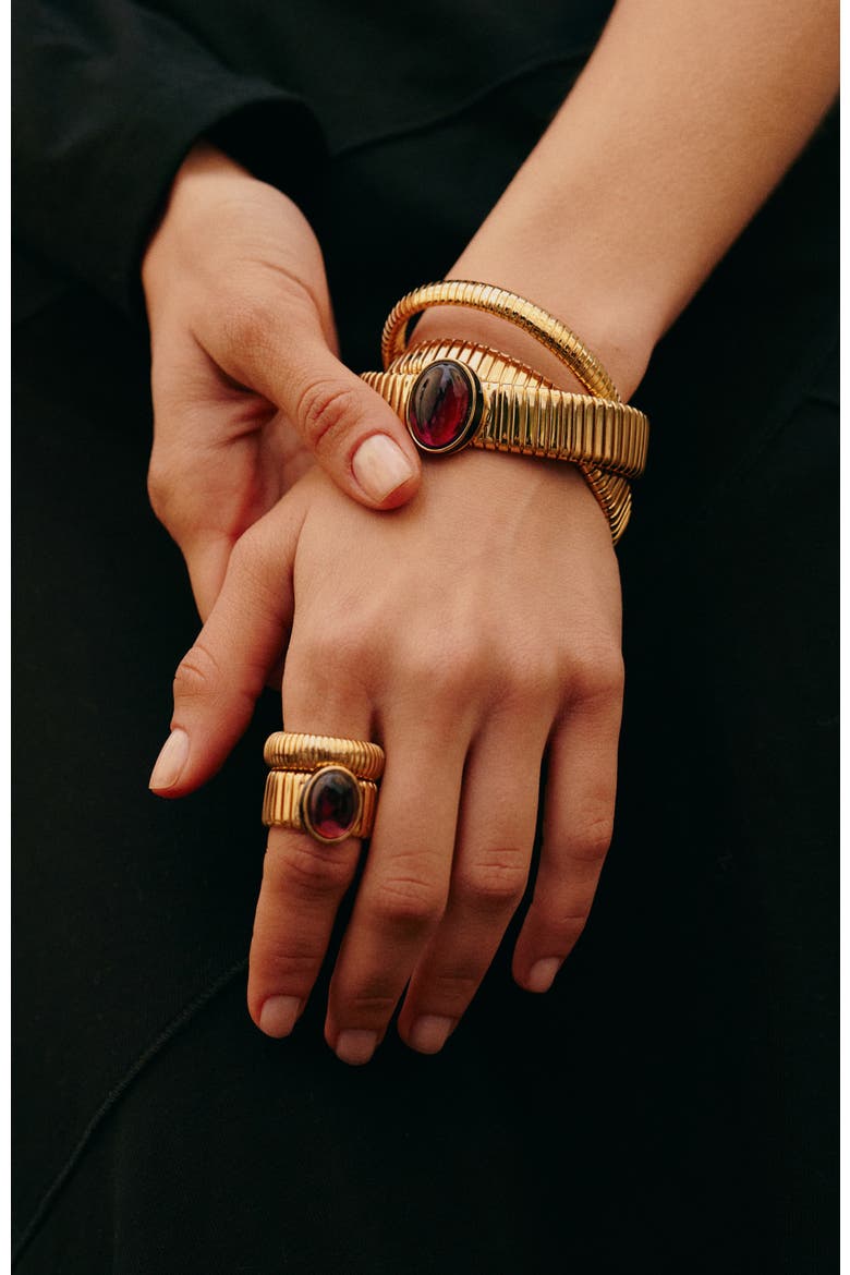 Gladiator Legacy Ring, Alternate, color, Gold & Red