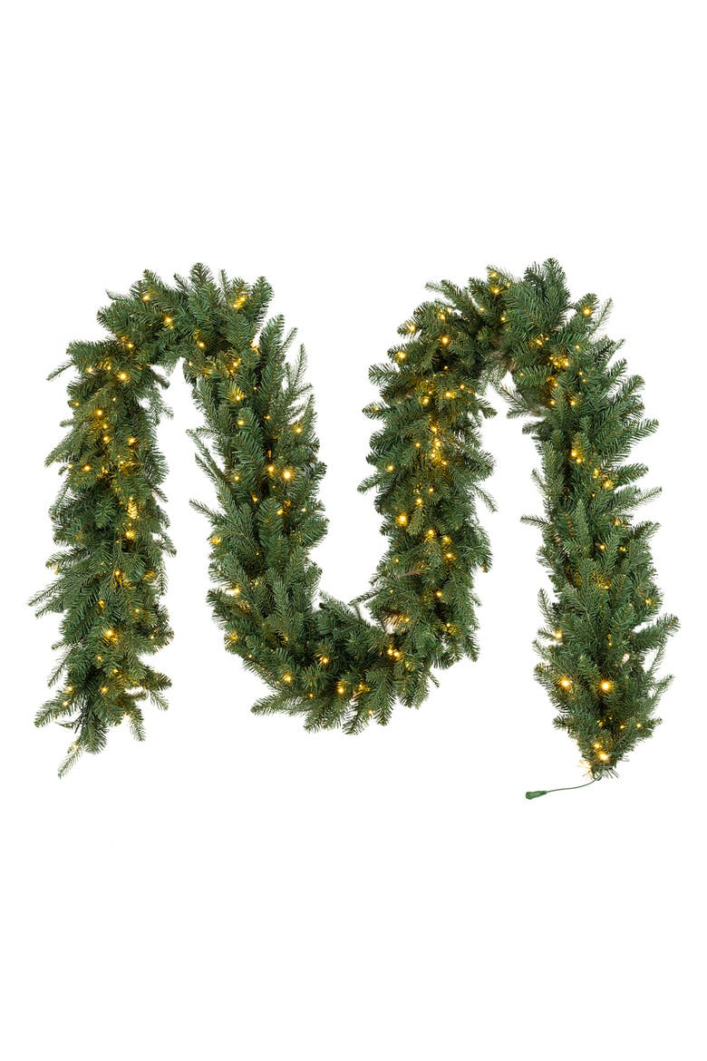 Pre-Lit Christmas Garland with Twinkling Lights, Main, color, Green