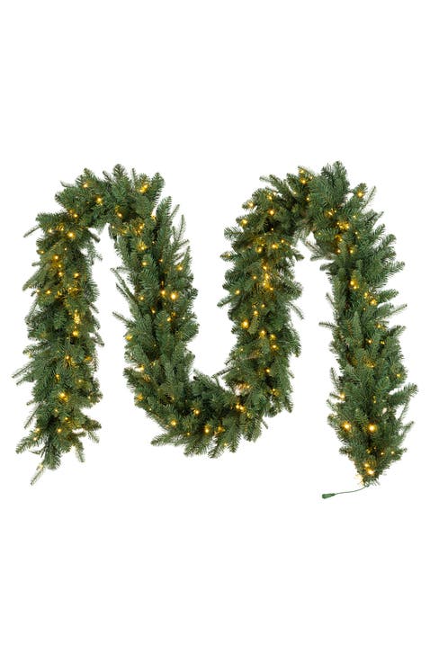 Pre-Lit Christmas Garland with Twinkling Lights