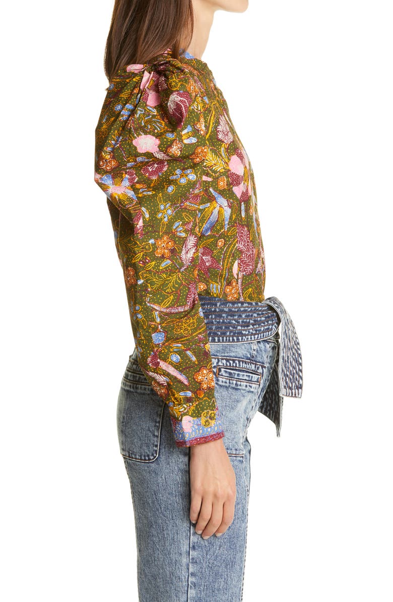 Ulla Johnson Willa Puff Sleeve Cotton Blouse, Alternate, color, 