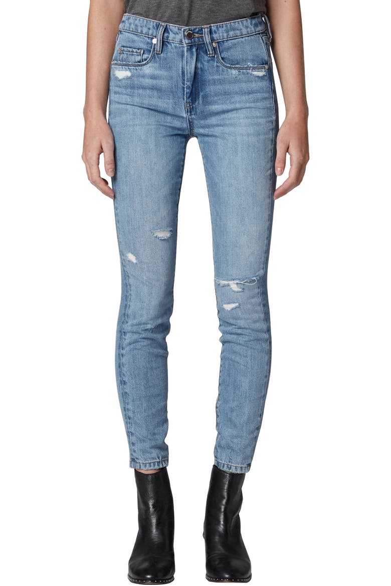 The Bond Distressed Jeggings, Main, color, HYBRID LIGHT WASH