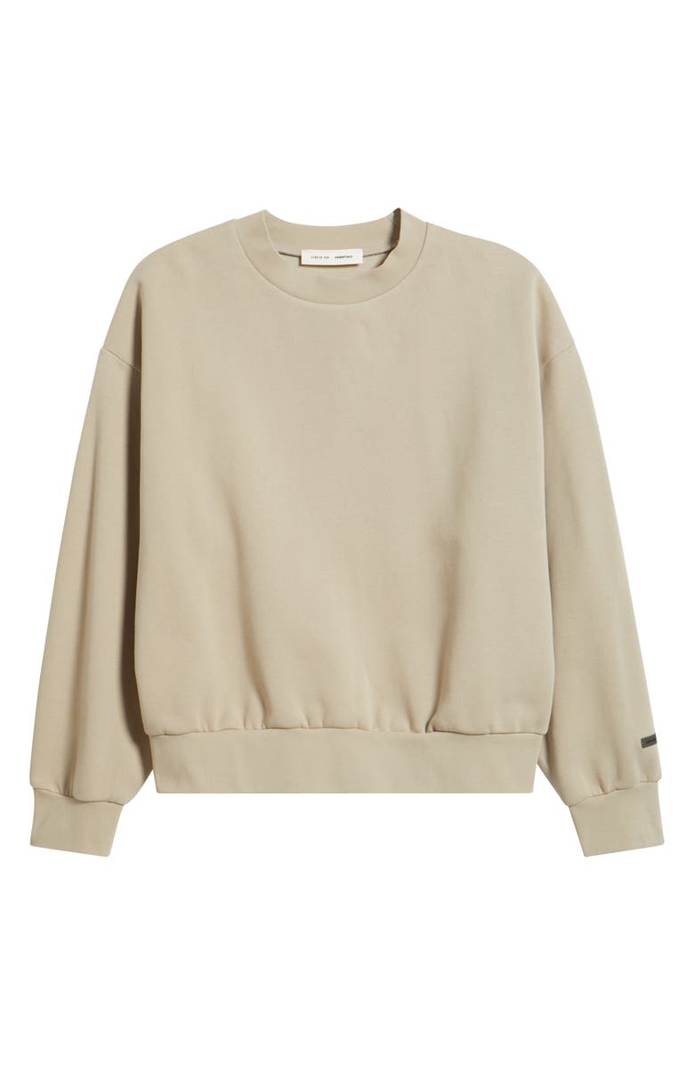 Fear of God Essentials Classic Fit Fleece Crewneck Sweatshirt, Alternate, color, Timber