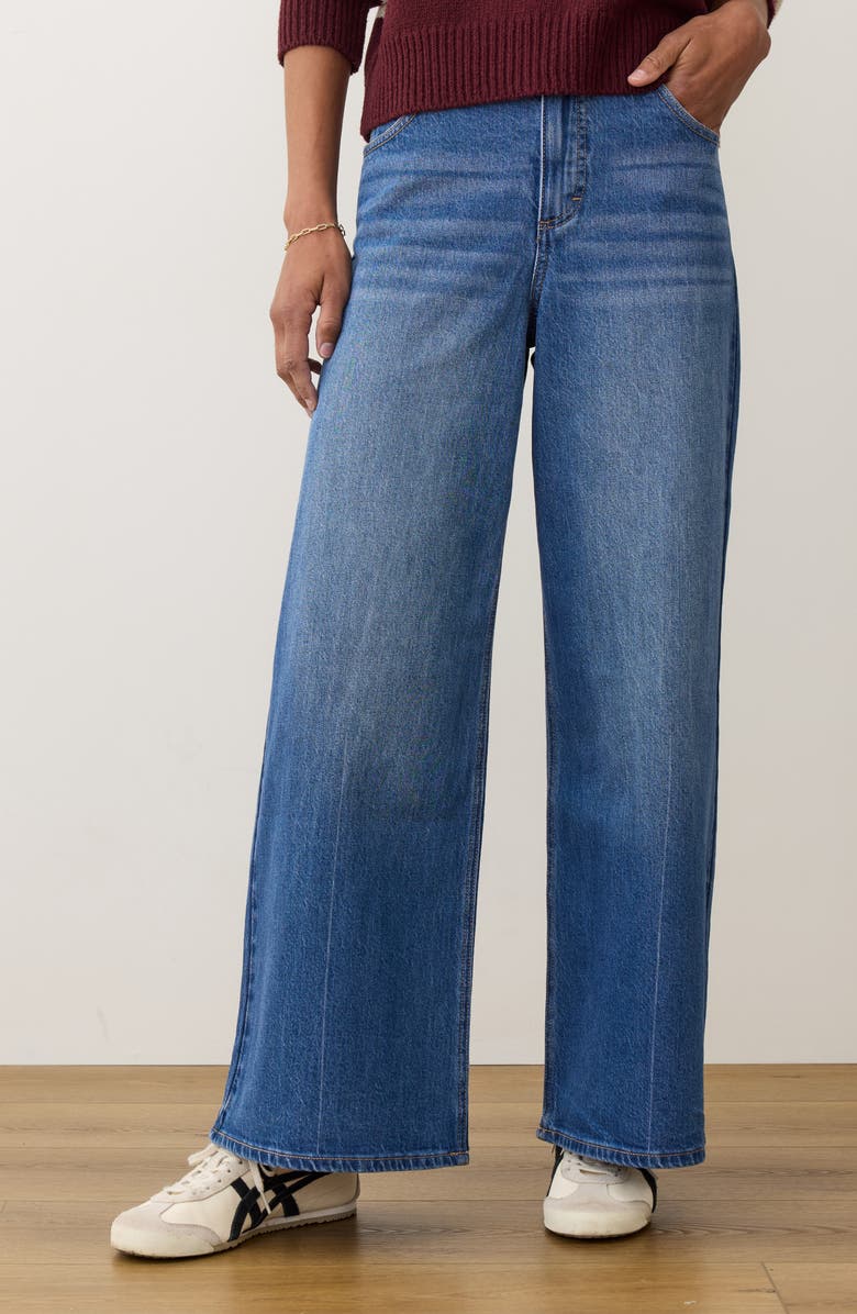 Marine Layer Charlie Wide Leg Jeans, Alternate, color, Medium Wash