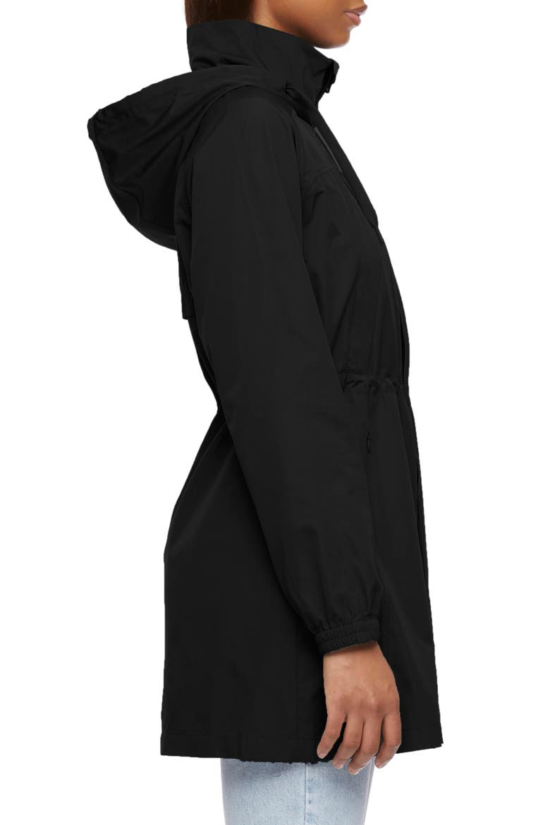 Rain Hooded Jacket, Alternate, color, BLACK