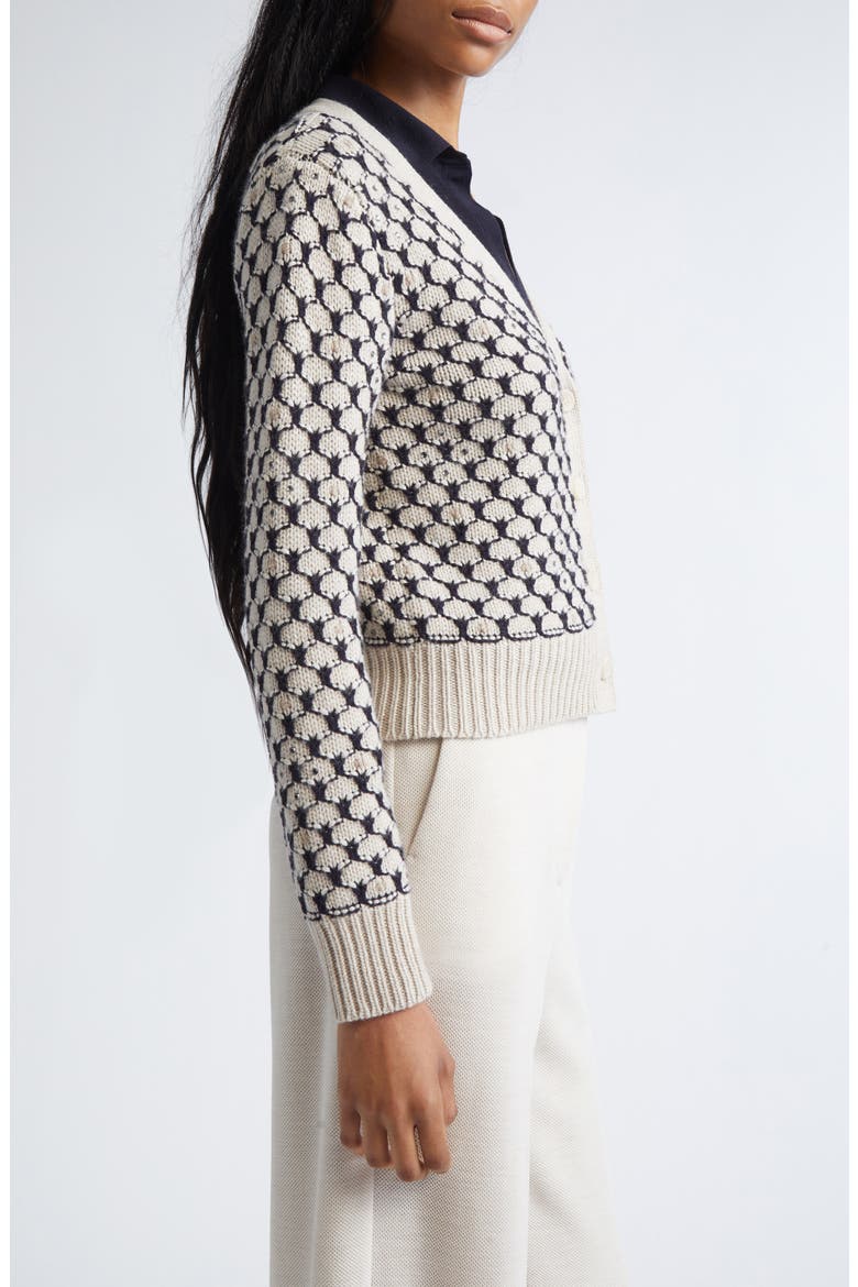 Mastro Crystal Embellished Wool Blend Cardigan, Alternate, color, BEIGE