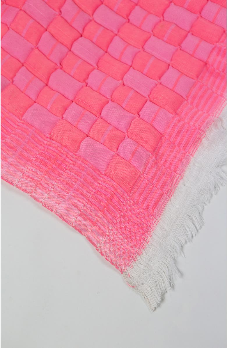 Archive New York Quilted Sujani Neon Pink Throw Blanket, Alternate, color, Pink