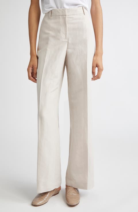 Gates Silk & Linen Straight Leg Pants