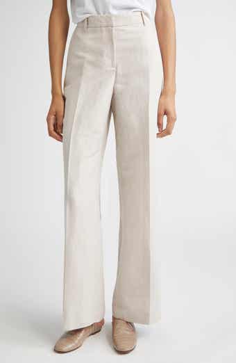 Lafayette 148 New York Gates Silk & Linen Straight Leg Pants