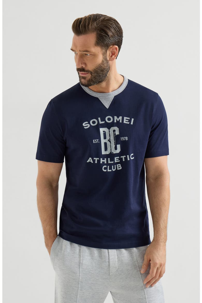 T-shirt with print, Main, color, Cobalt