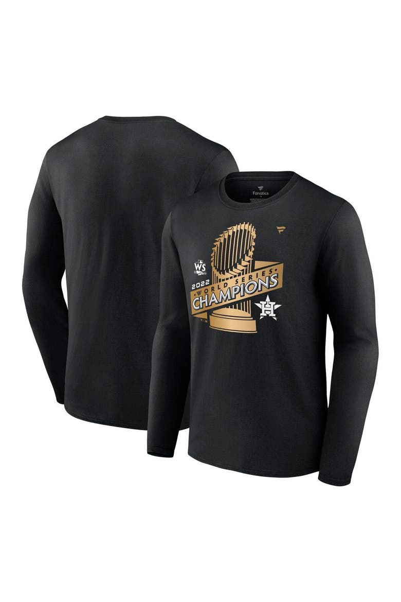 Men's Fanatics Branded Black Houston Astros 2022 World Series Champions Parade Long Sleeve T-Shirt, Main, color, Black