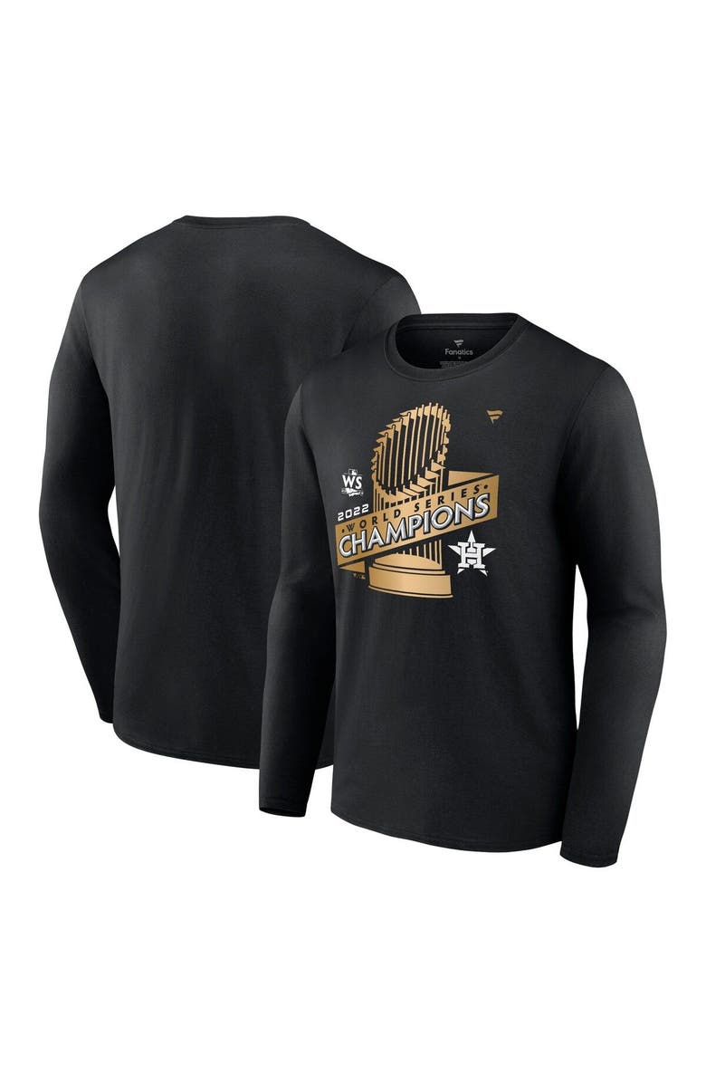 FANATICS Men's Fanatics Branded Black Houston Astros 2022 World Series Champions Parade Long Sleeve T-Shirt, Main, color, 