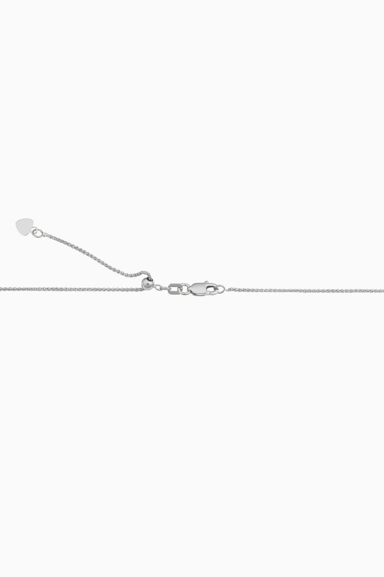 14K Gold Caesar Adjustable Chain, Alternate, color, White Gold