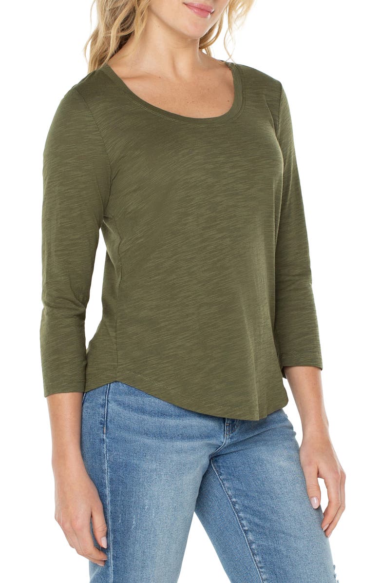 Liverpool Los Angeles Slub Modal & Cotton Scoop Neck T-Shirt, Alternate, color, 