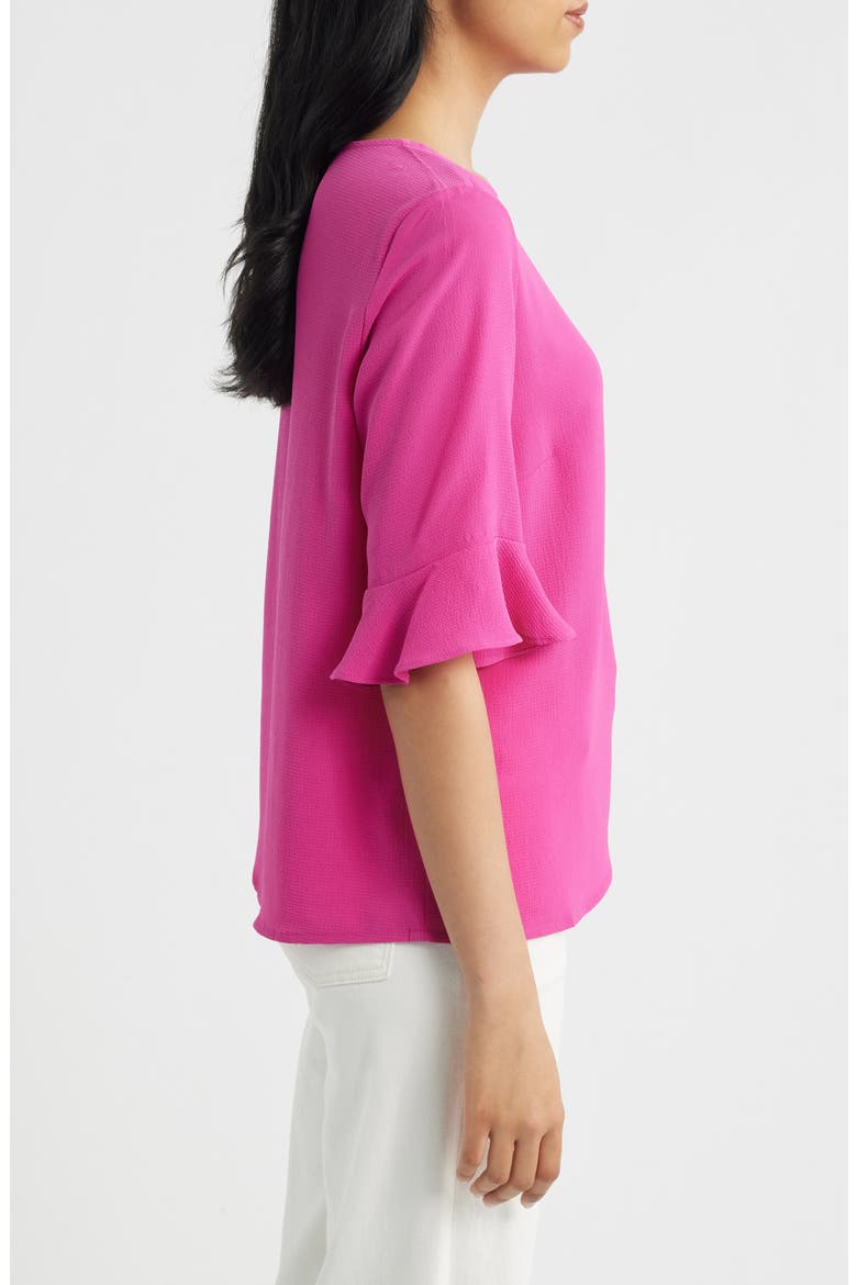 Ruffle Cuff Blouse, Alternate, color, MAGENTA