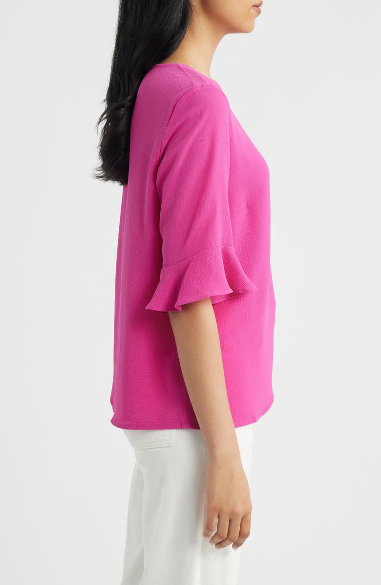 CeCe Ruffle Cuff Blouse, Alternate, color, Magenta