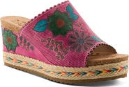 L'Artiste by Spring Step Delraybeach Espadrille Platform Wedge Slide Sandal