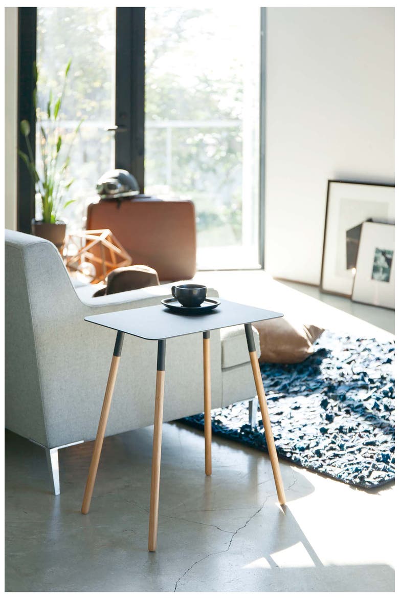 Rectangular Side Table, Alternate, color, BLACK