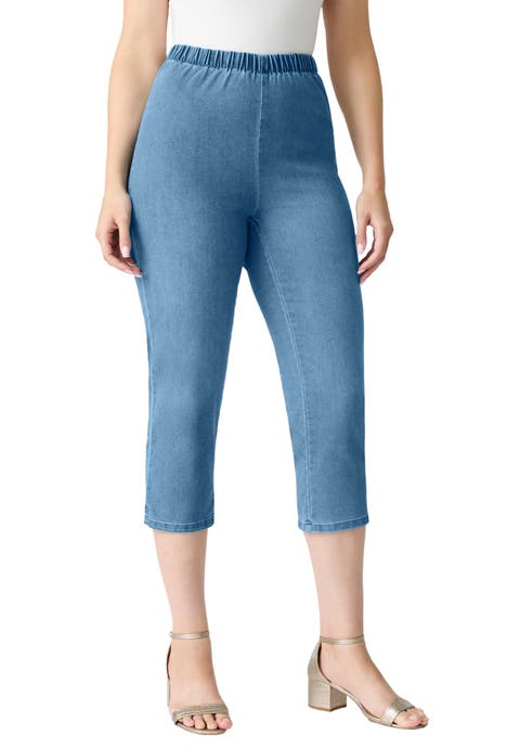 Plus Size Comfort Stretch Capri Jean