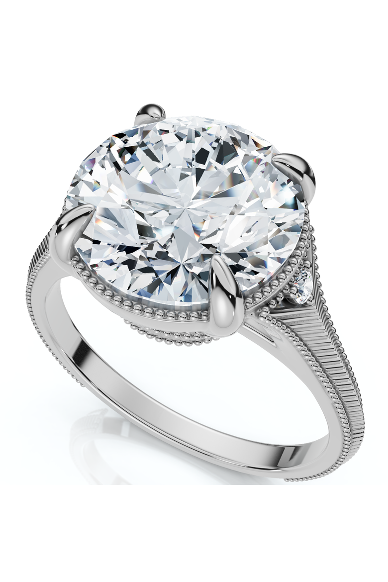 Certified I/SI1 4.02Ct Swift Round Diamond Engagement Ring 14k Gold, Alternate, color, 14k White Gold