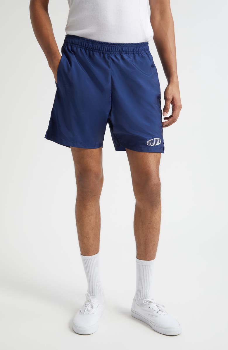 PALMES Oval Logo Tennis Shorts, Main, color, Blue