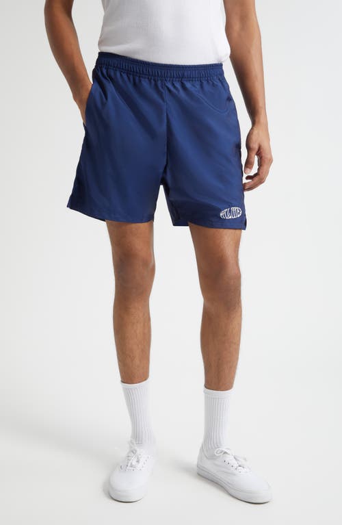 PALMES Oval Logo Tennis Shorts in Blue 