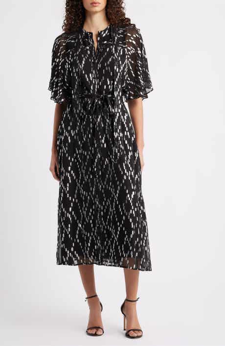 Bex Metallic Dot Shirtdress