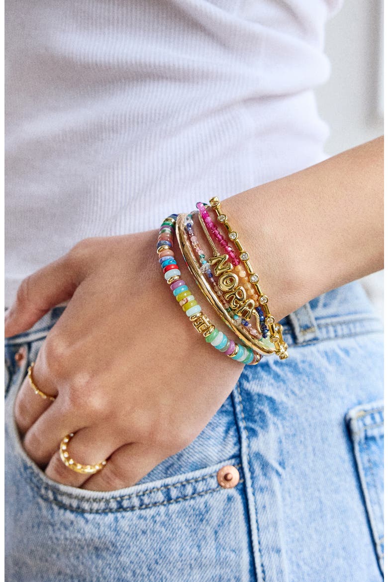 Rowan Semiprecious Custom Layered Bracelet, Alternate, color, GOLD MULTI