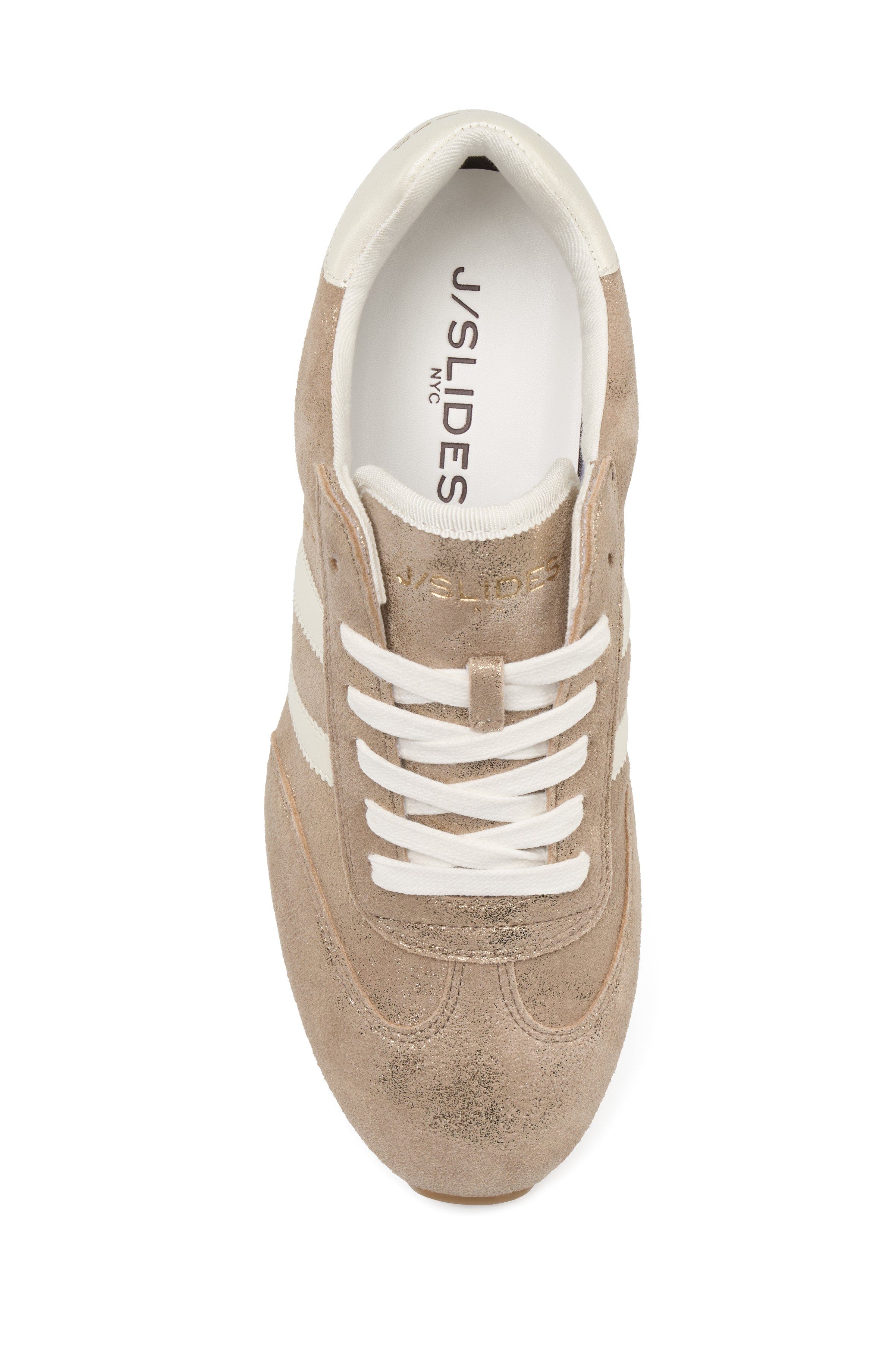 Peggy Metallic Sneaker, Alternate, color, Taupe-Metallic