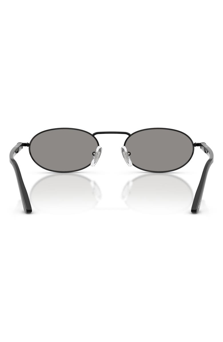 Persol 55mm Rectangular Sunglasses, Alternate, color, Black / Grey