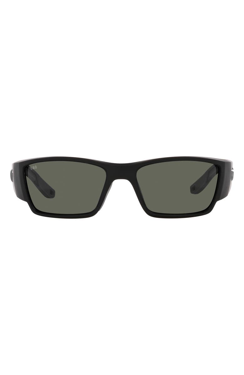 Costa Del Mar Corbina Pro 61mm Rectangular Sunglasses, Main, color, Matte Black