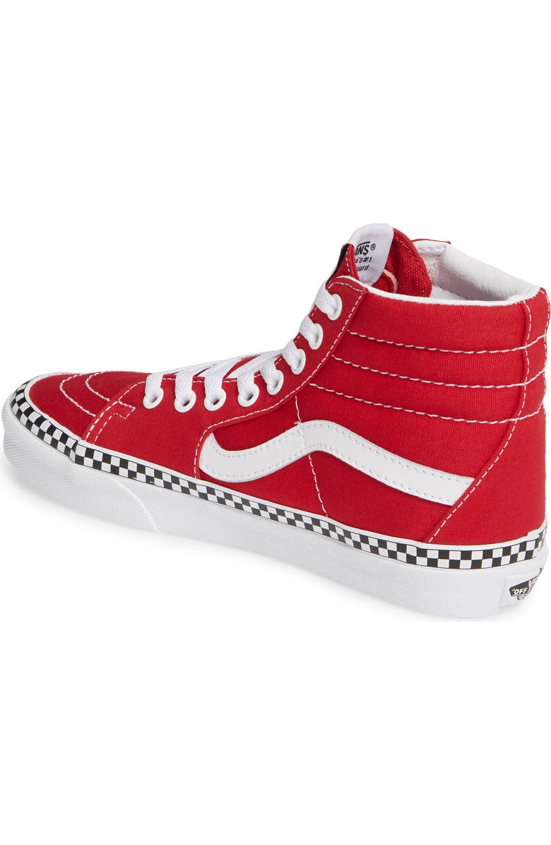 Vans Sk8-Hi Check Foxing Sneaker, Alternate, color,