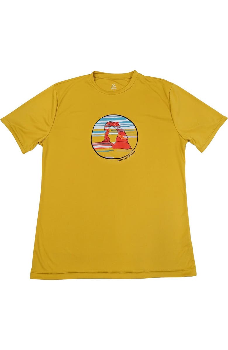 Coalatree Quick Dry Short-Sleeve T-Shirt, Main, color, Arch Honey