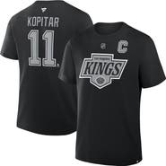 FANATICS Men's Fanatics Anze Kopitar Black Los Angeles Kings Authentic Stack Name & Number T-Shirt