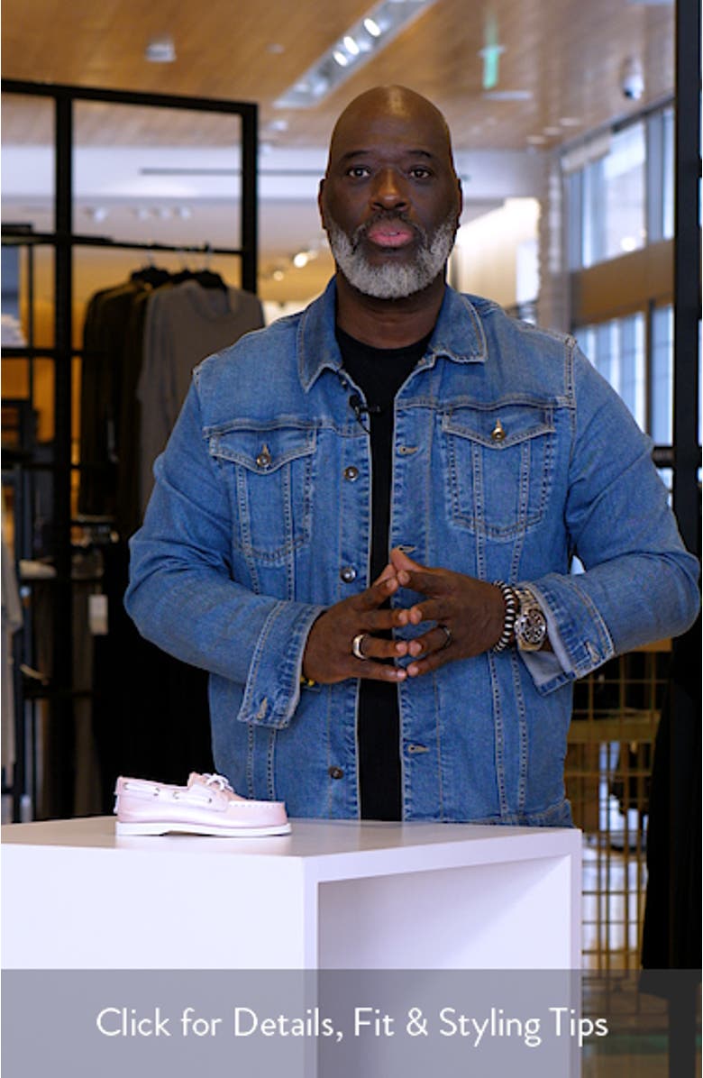 Kids' Authentic 2-Eye Leather Boat Shoe, sales video thumbnail