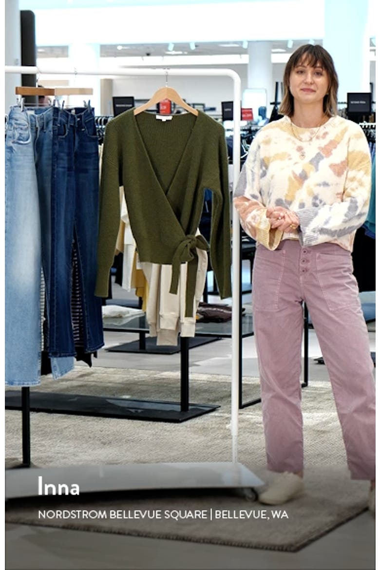 Terri Bouclé Rib Wrap Sweater video