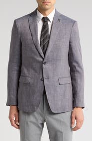 John Varvatos Star USA Solid Linen & Wool Sport Coat