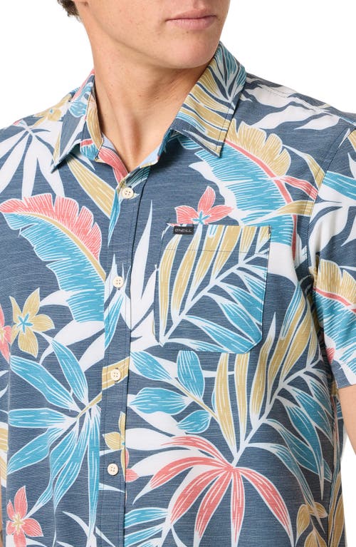 O'neill Trvlr Upf Traverse Print Short Sleeve Performance Button-up Shirt